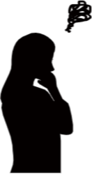 悩んでいる女性アイコン